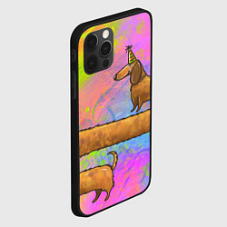 Чехол для iPhone 12 Pro Max Очень-очень длинная такса, цвет: 3D-черный — фото 2