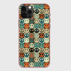 Чехол iPhone 12 Pro Max Peace symbol pattern