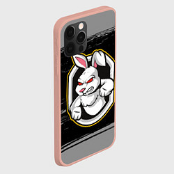 Чехол для iPhone 12 Pro Max Rabbit злейший, цвет: 3D-светло-розовый — фото 2