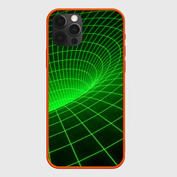 Чехол iPhone 12 Pro Max Зелёная неоновая чёрная дыра