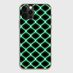 Чехол iPhone 12 Pro Max Зелёная неоновая сетка