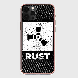 Чехол iPhone 12 Pro Max Rust с потертостями на темном фоне