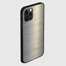 Чехол для iPhone 12 Pro Max Нержавейка - текстура, цвет: 3D-черный — фото 2