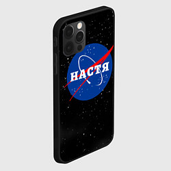 Чехол для iPhone 12 Pro Max Настя Наса космос, цвет: 3D-черный — фото 2