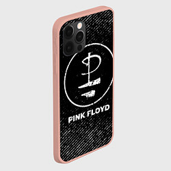 Чехол для iPhone 12 Pro Max Pink Floyd с потертостями на темном фоне, цвет: 3D-светло-розовый — фото 2