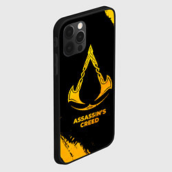 Чехол для iPhone 12 Pro Max Assassins Creed - gold gradient, цвет: 3D-черный — фото 2