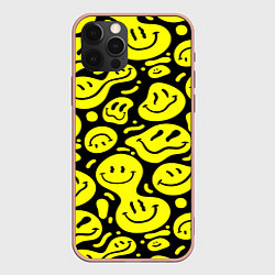 Чехол iPhone 12 Pro Max Кислотный желтый смайлик