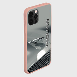 Чехол для iPhone 12 Pro Max Jaguar - капот - эмблема, цвет: 3D-светло-розовый — фото 2