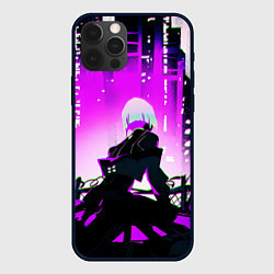 Чехол iPhone 12 Pro Max Люси нетраннер - фиолетовый