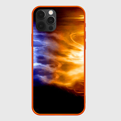 Чехол iPhone 12 Pro Max Борьба двух стихий - лёд и пламя