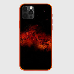 Чехол iPhone 12 Pro Max Абстрактные взрывы в космосе и красные звёзды