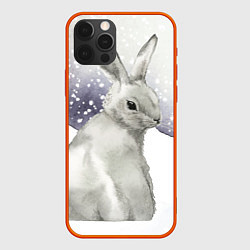 Чехол iPhone 12 Pro Max Милый кролик на снегу
