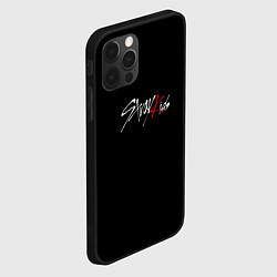 Чехол для iPhone 12 Pro Max Stray Kids white logo, цвет: 3D-черный — фото 2