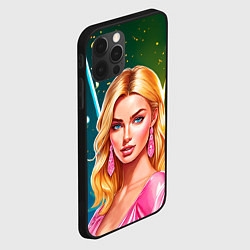 Чехол для iPhone 12 Pro Max Нейросеть - Барби Марго Робби аниме, цвет: 3D-черный — фото 2