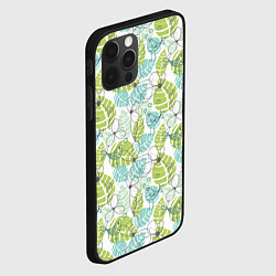 Чехол для iPhone 12 Pro Max Цветы и птицы, цвет: 3D-черный — фото 2