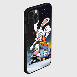 Чехол для iPhone 12 Pro Max Счастливый заяц 2023, цвет: 3D-черный — фото 2