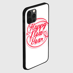 Чехол для iPhone 12 Pro Max Надпись счастливого нового года, цвет: 3D-черный — фото 2
