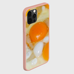 Чехол для iPhone 12 Pro Max Яичница с салом, цвет: 3D-светло-розовый — фото 2