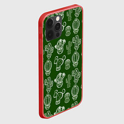 Чехол для iPhone 12 Pro Max Кактусовый паттерн, цвет: 3D-красный — фото 2