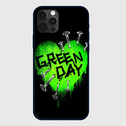 Чехол для iPhone 12 Pro Max Green day heart nails, цвет: 3D-черный