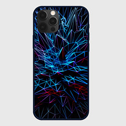 Чехол для iPhone 12 Pro Max Abstract black crystals, цвет: 3D-черный