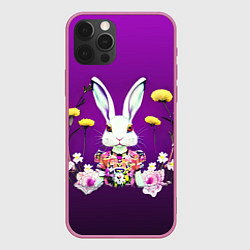 Чехол iPhone 12 Pro Max Кролик с одуванчиками