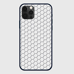 Чехол для iPhone 12 Pro Max Белый ромб, цвет: 3D-черный