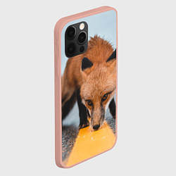 Чехол для iPhone 12 Pro Max Лиcа на трассе, цвет: 3D-светло-розовый — фото 2