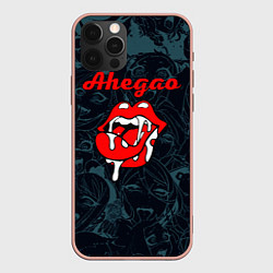 Чехол для iPhone 12 Pro Max Ахегао рот -ahegao lips, цвет: 3D-светло-розовый