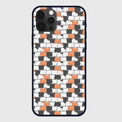 Чехол для iPhone 12 Pro Max Котята с разными эмоциями, цвет: 3D-черный