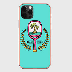 Чехол iPhone 12 Pro Max Пляжный теннис - золотая ветвь
