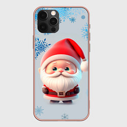 Чехол iPhone 12 Pro Max Дед мороз и много снежинок