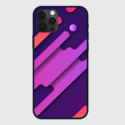 Чехол для iPhone 12 Pro Max Объемная абстракция, цвет: 3D-черный