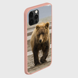 Чехол для iPhone 12 Pro Max Медвежонок в аэропорту, цвет: 3D-светло-розовый — фото 2