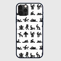 Чехол для iPhone 12 Pro Max Позы секса из камасутры, цвет: 3D-черный