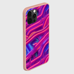 Чехол для iPhone 12 Pro Max Neon waves, цвет: 3D-светло-розовый — фото 2