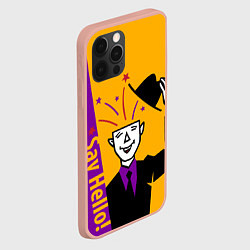 Чехол для iPhone 12 Pro Max Скажи Привет, цвет: 3D-светло-розовый — фото 2