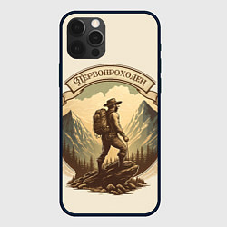 Чехол для iPhone 12 Pro Max Первопроходец в винтажном стиле, цвет: 3D-черный