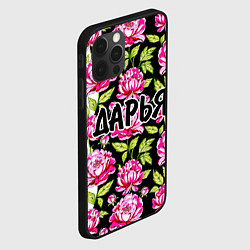 Чехол для iPhone 12 Pro Max Дарья в цветах, цвет: 3D-черный — фото 2