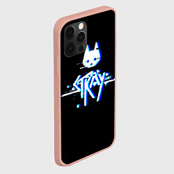 Чехол для iPhone 12 Pro Max Stray blue glitch, цвет: 3D-светло-розовый — фото 2