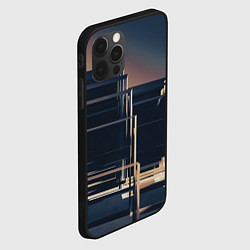 Чехол для iPhone 12 Pro Max Множество стеклянных кубов и фигур, цвет: 3D-черный — фото 2
