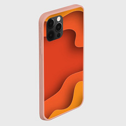 Чехол для iPhone 12 Pro Max Оранжево-жёлтый разлом, цвет: 3D-светло-розовый — фото 2