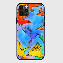 Чехол для iPhone 12 Pro Max Акварельные крылья, цвет: 3D-черный