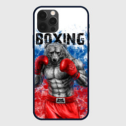 Чехол для iPhone 12 Pro Max Бокс - Россия, цвет: 3D-черный