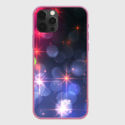 Чехол iPhone 12 Pro Max Поп арт неоновые звезды космического неба