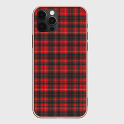 Чехол для iPhone 12 Pro Max Шотландский Тартан, цвет: 3D-светло-розовый