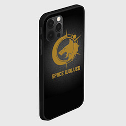 Чехол для iPhone 12 Pro Max Космические волки, цвет: 3D-черный — фото 2