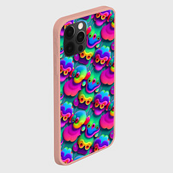 Чехол для iPhone 12 Pro Max Паттерн Маленькие Монстры неон, цвет: 3D-светло-розовый — фото 2