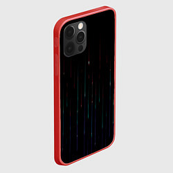 Чехол для iPhone 12 Pro Max Неоновый дождь, цвет: 3D-красный — фото 2