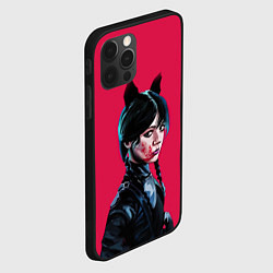 Чехол для iPhone 12 Pro Max Wednesday black kitty, цвет: 3D-черный — фото 2